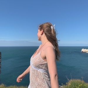 For love & lemons asymmetrical mini dress